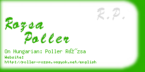 rozsa poller business card